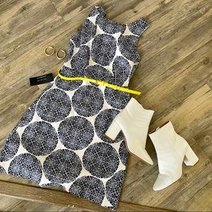 Blue and White-Patterned Dress from The Limited